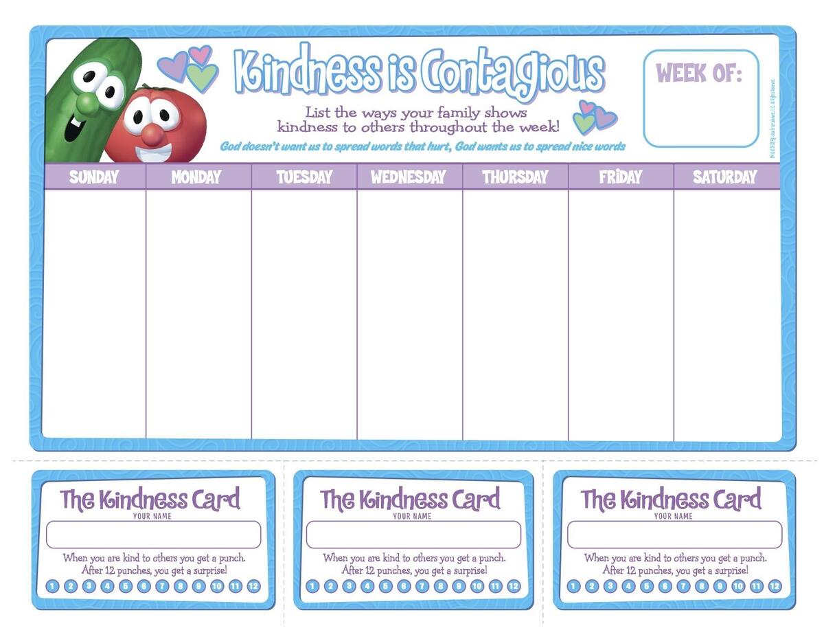 Free Printable Kindness Chart