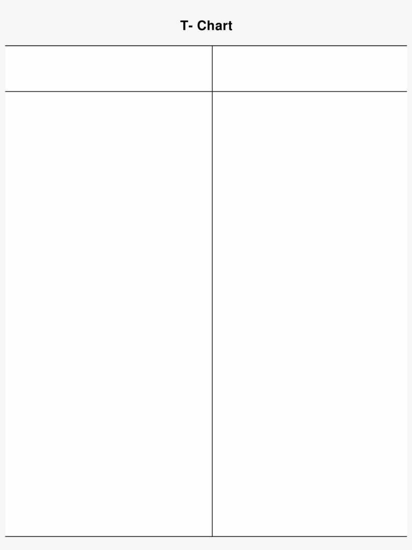 Printable T Chart Templates PDF Graphic Organizer