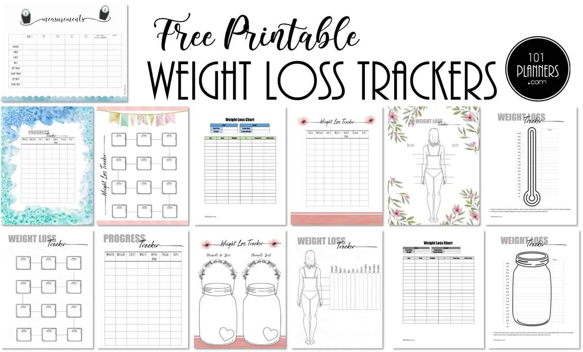 Free Printable Weight Loss Tracker Krafty Planner