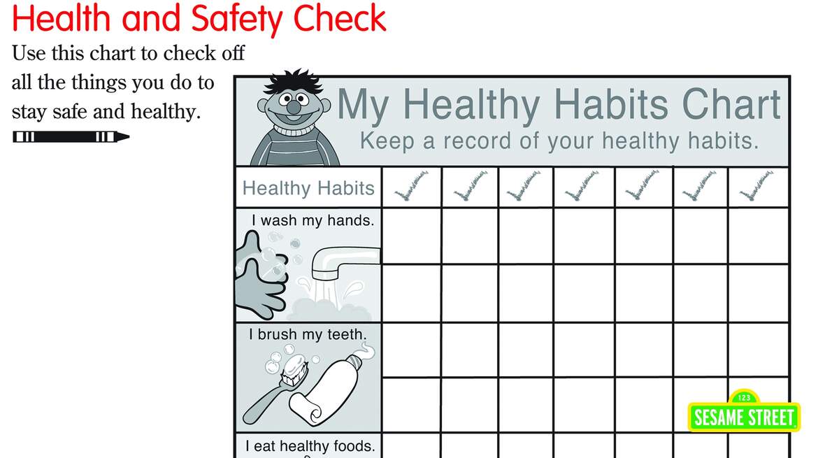 10 Healthy Habits For Kids Printable For Free