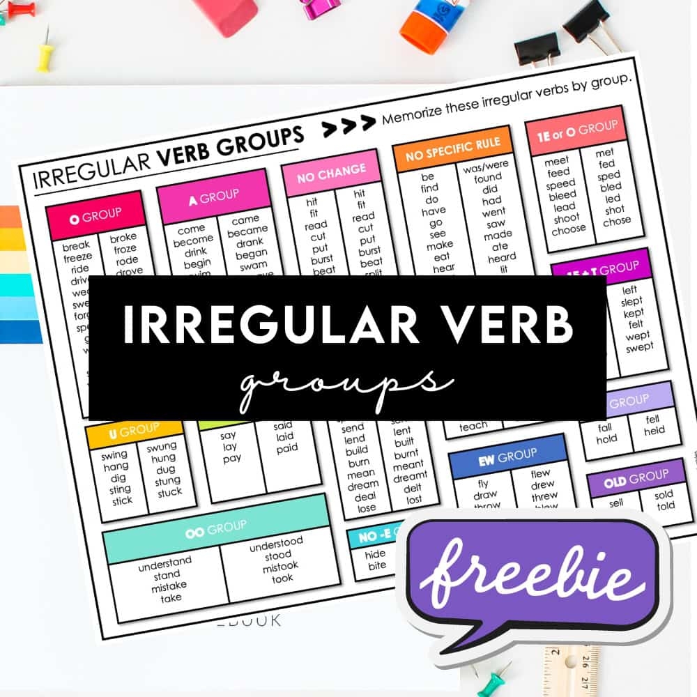 Irregular Verbs Made Easy Free Chart Games Posters