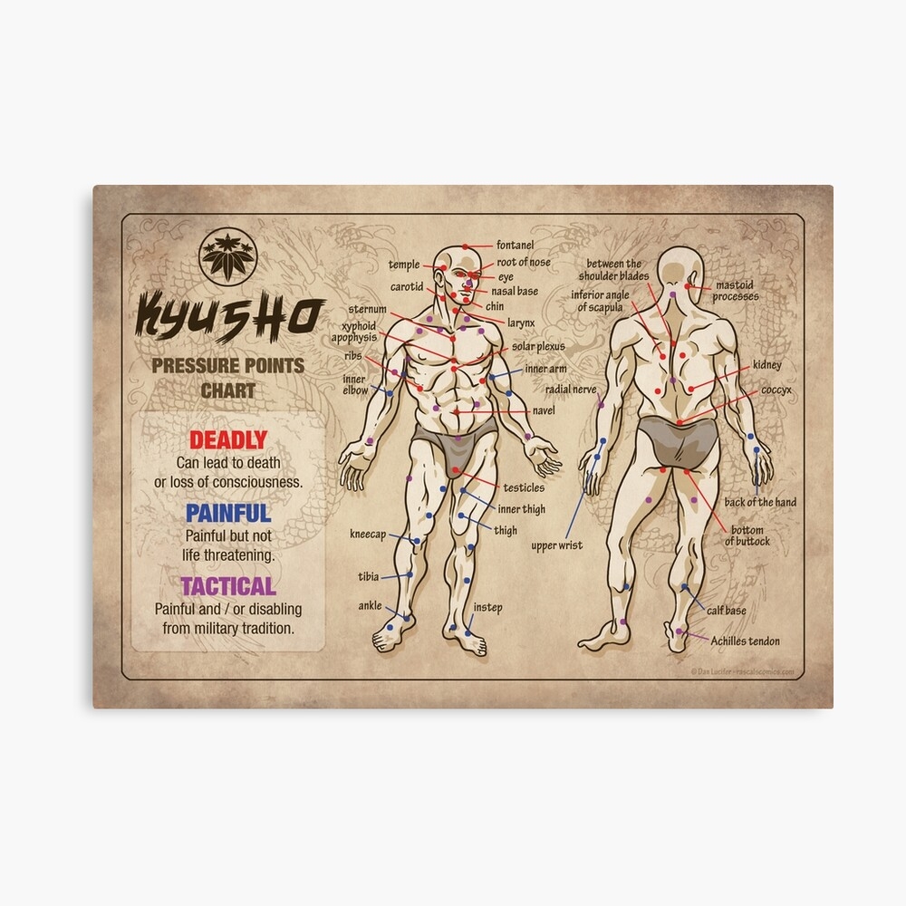 Kyusho Human Body Pressure Points Poster