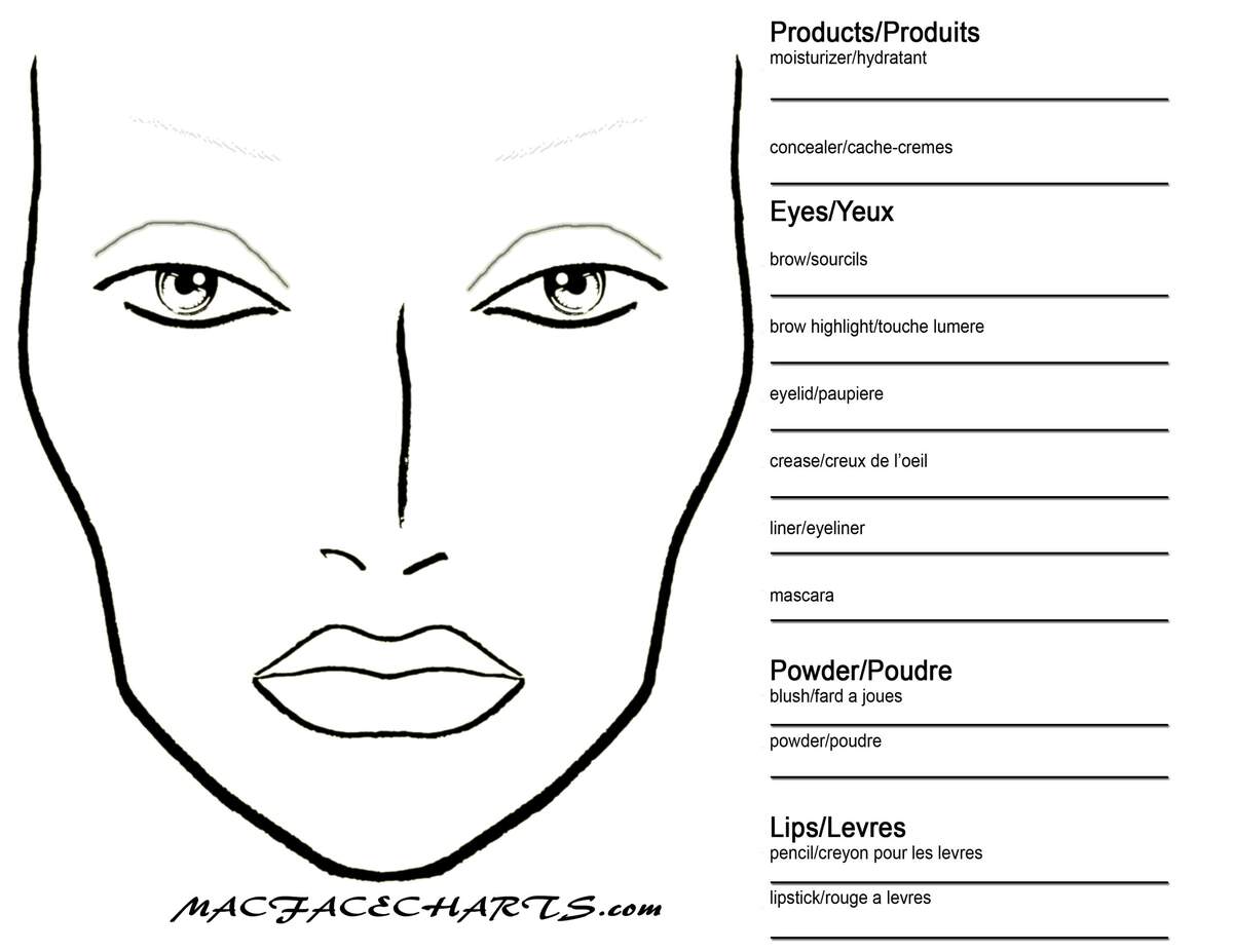 MAC Makeup MAC Cosmetics Eyeshadow Combinations MAC Cosmetics Discontinued Items Blank MAC Face Chart MAC Makeup Combos More