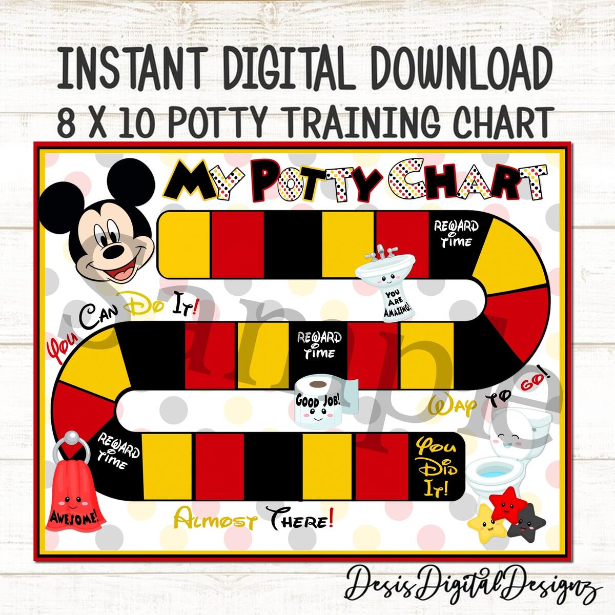 Mickey Potty Chart Etsy