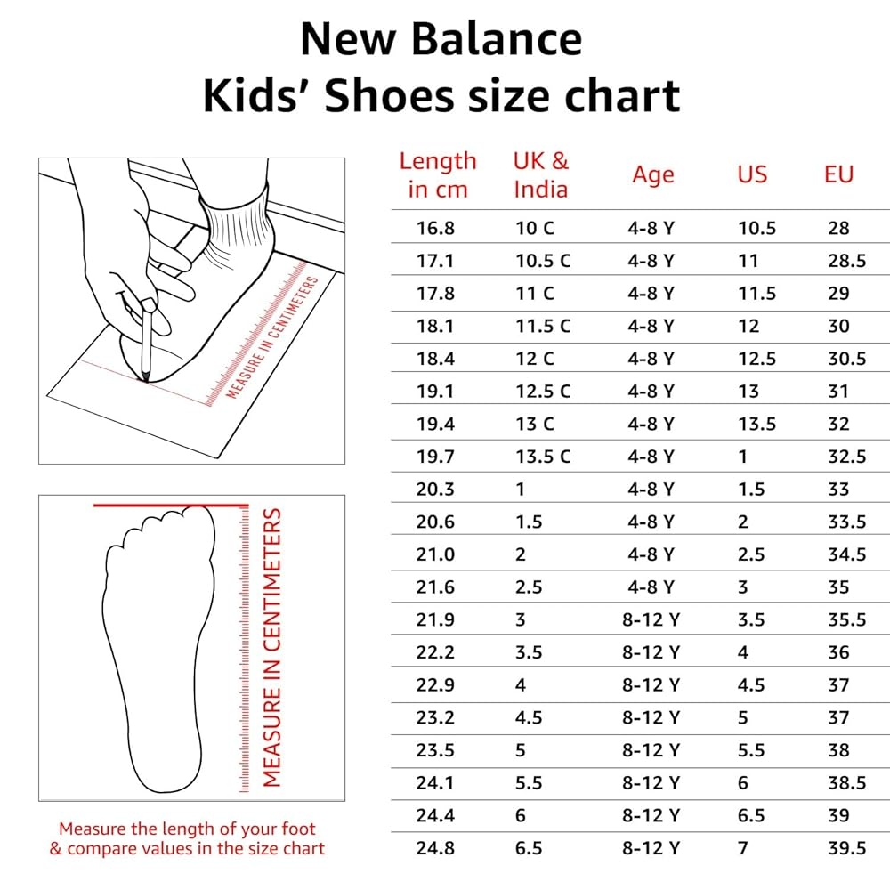 New Balance Kids Shoe Size Conversion New Balance Big Kids Size Chart Clearance New Balance Infant
