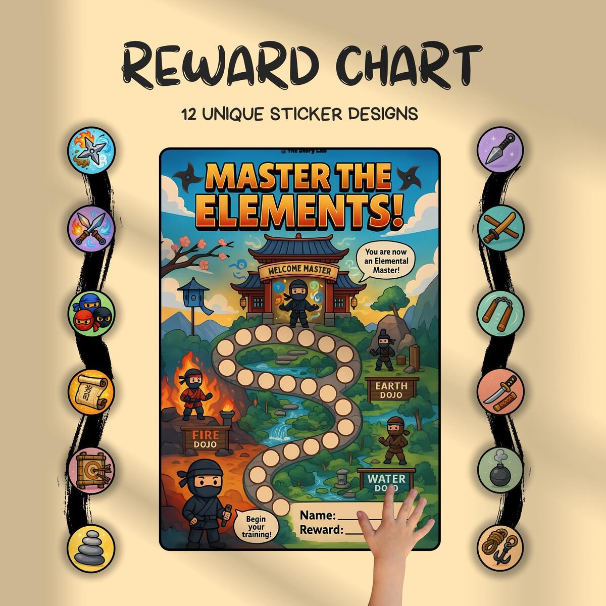 Ninja Reward Chart Etsy New Zealand