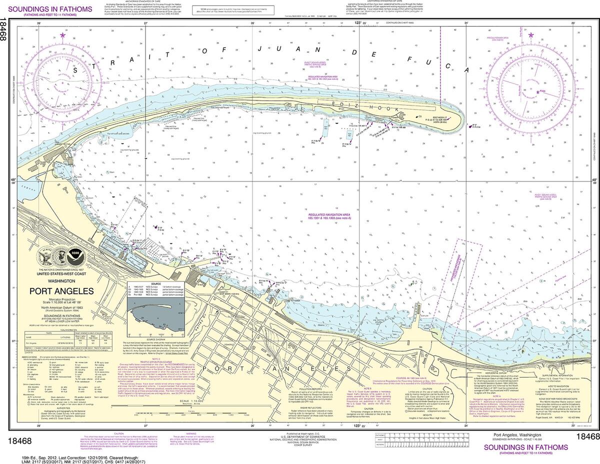 NOAA Nautical Chart 18468 Port Angeles