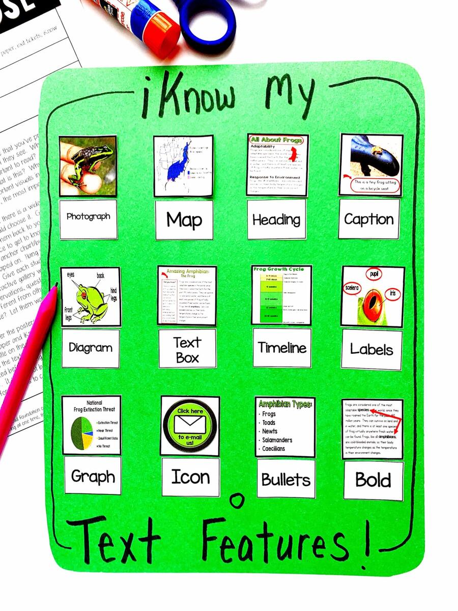 Text Feature Anchor Charts Teaching Made Practical