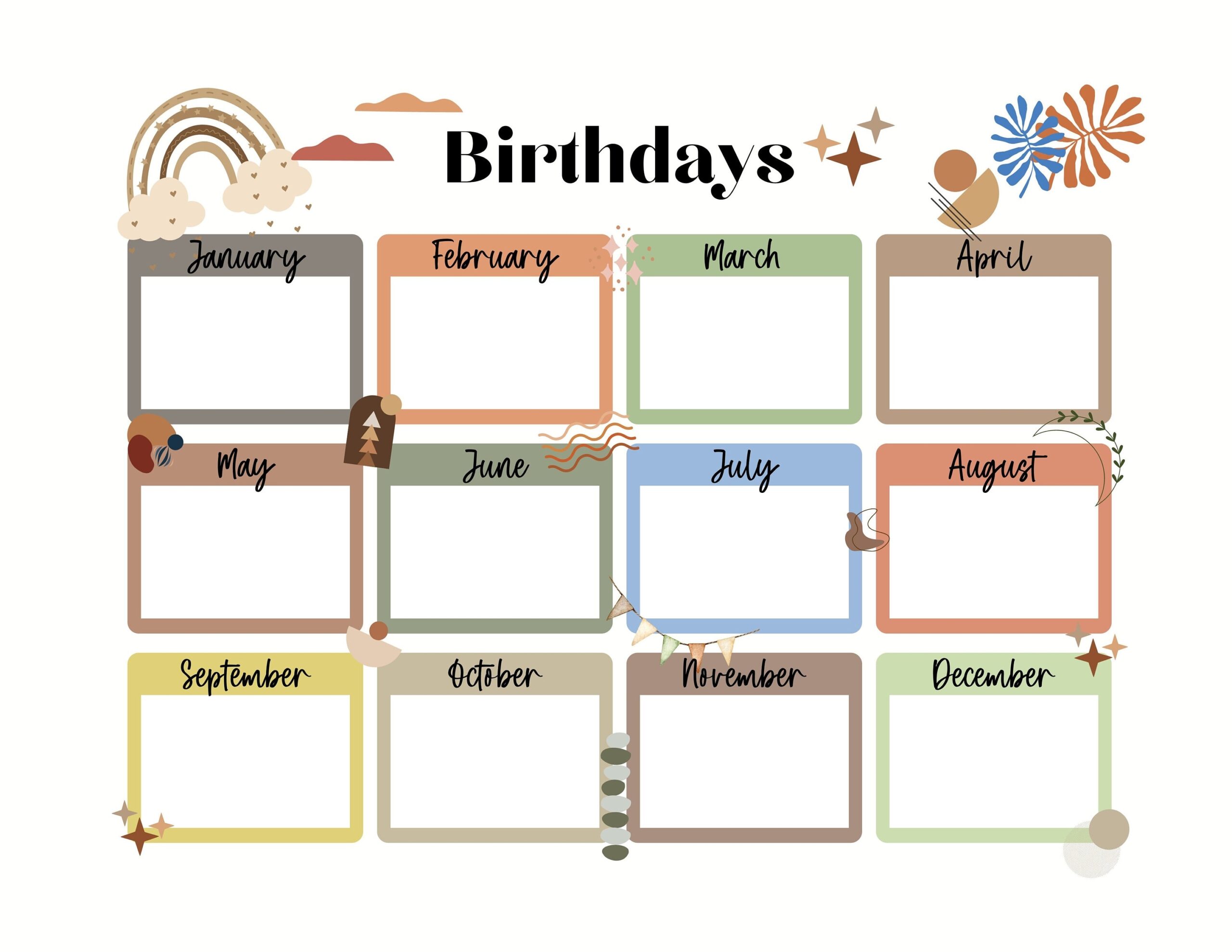 Easy Classroom Birthday Chart Ideas