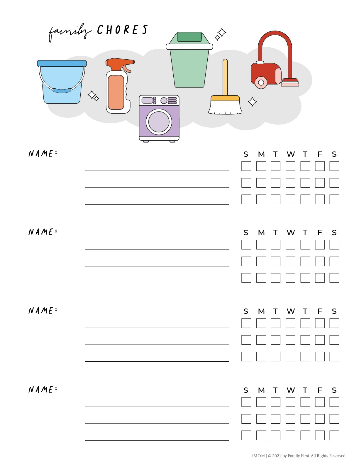 Free Customizable Chore Chart Templates To Print Canva