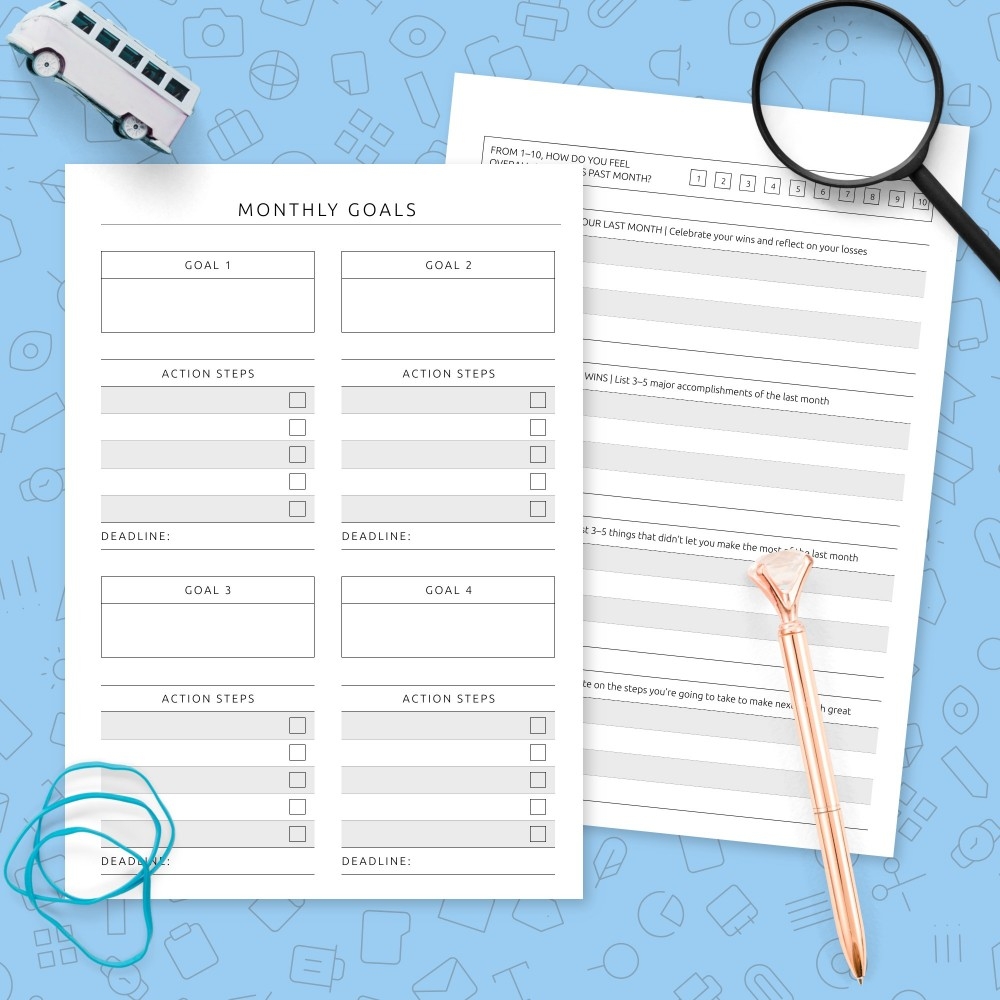 Printable Goal Chart Templates Download PDF