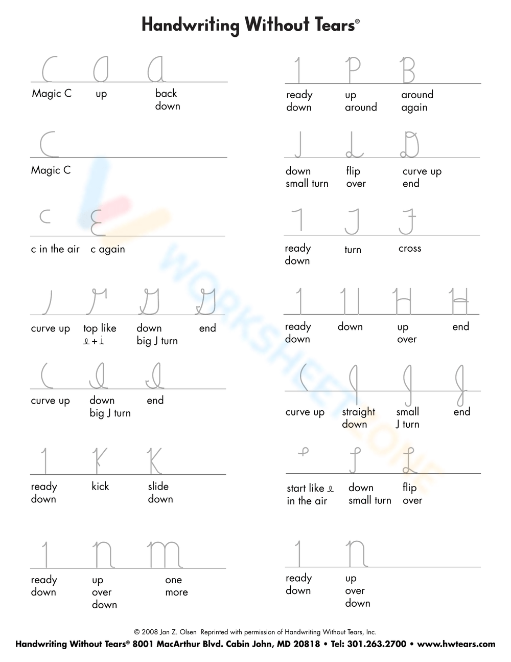 Printable Grade 3 Cursive Letters Chart Worksheets