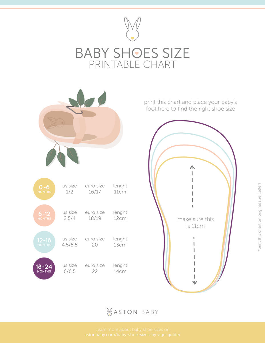 Printable Infant Shoe Size Chart Kids Shoes Months Baby Shoes Size Infant Shoe Size Chart By