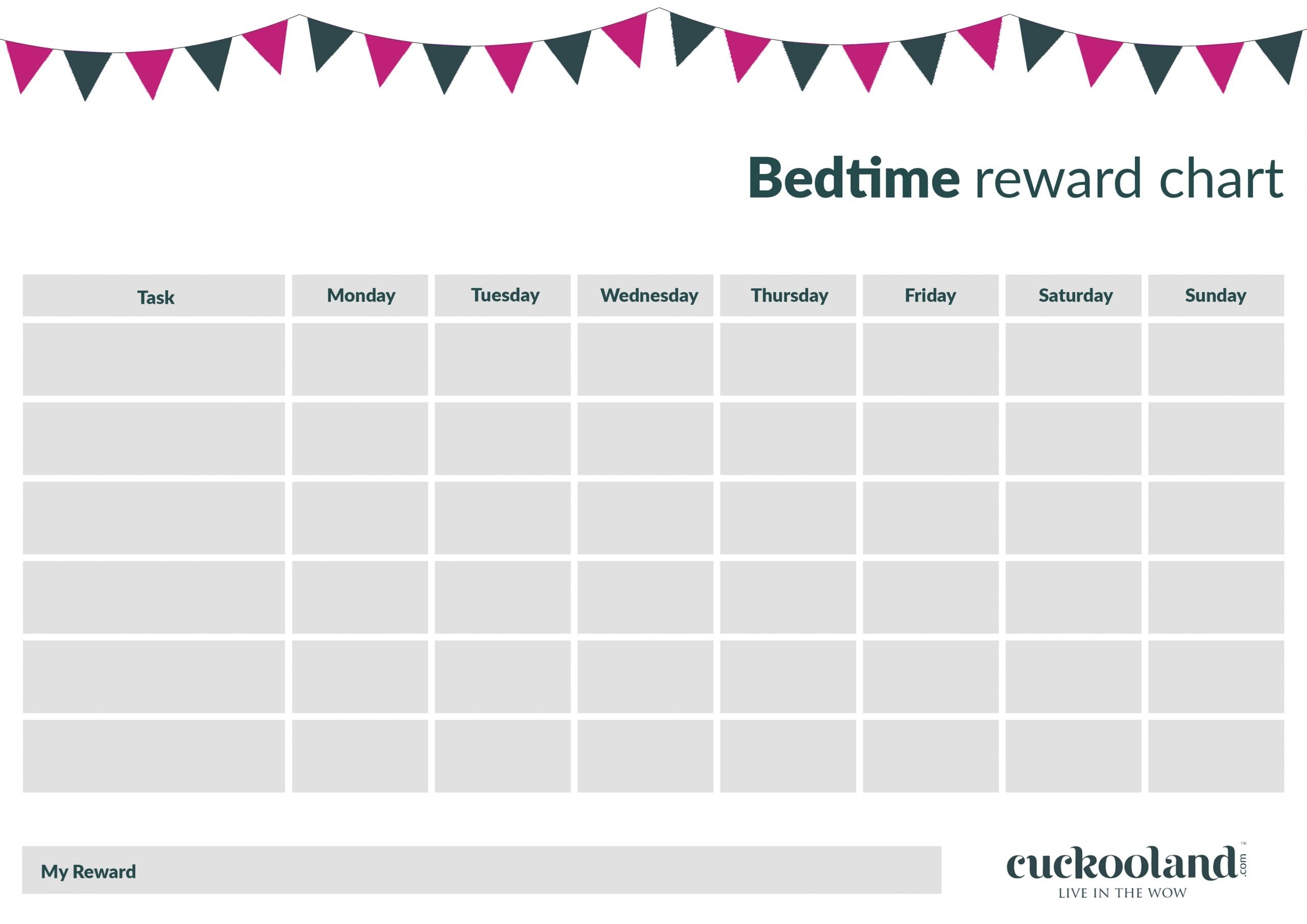 Free Printable Bedtime Routine Chart Customize Online Then Print
