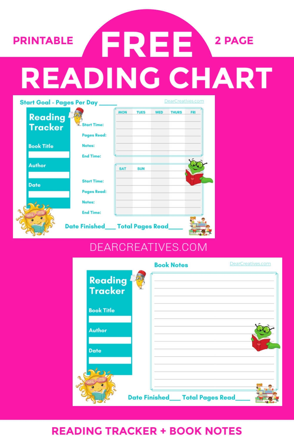 Free Printable Reading Chart Templates Many Designs Available