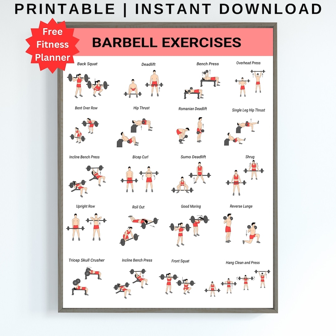 Simply Fit Board Printable 10 Minute Workouts Buy Barbell Workout Barbell Workout Chart Barbell Exercises Barbell