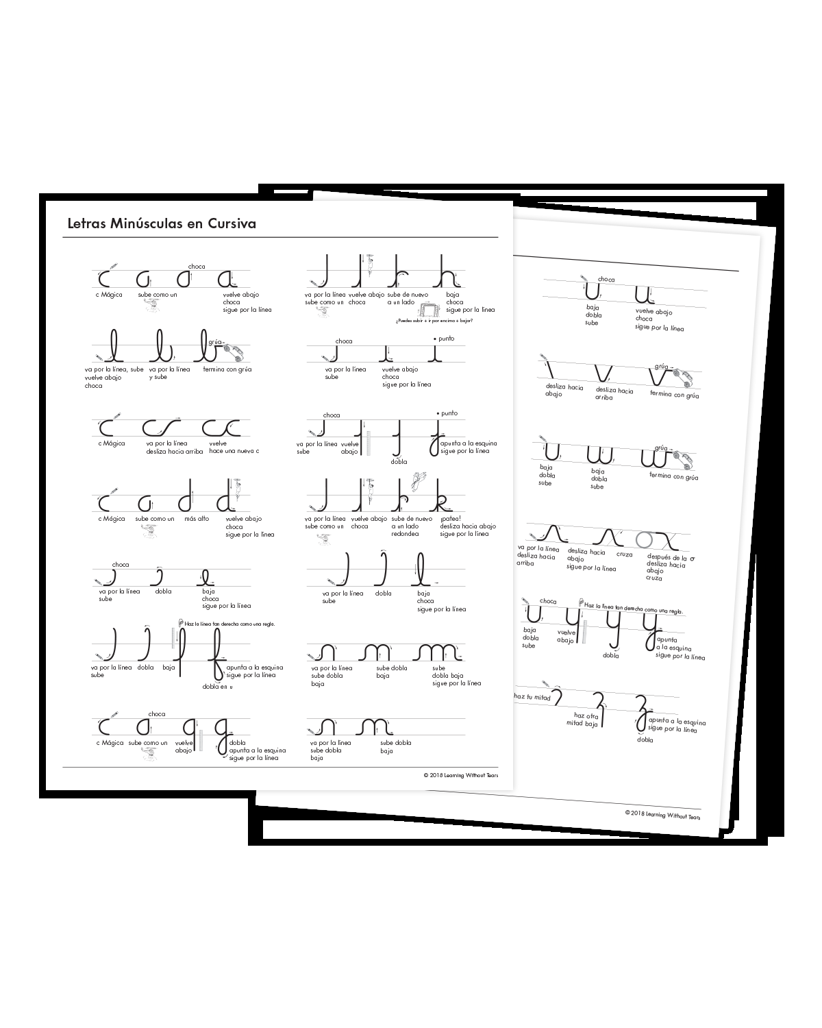 Spanish Cursive Letter Formation Charts For Students