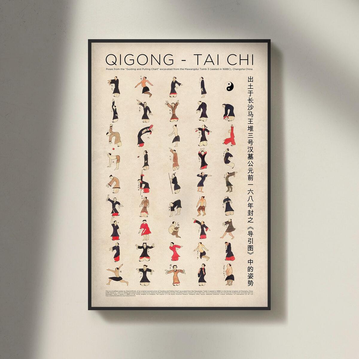 Tai Chi Qigong Poster 168 BC Mawangdui Chart Digital Download Etsy