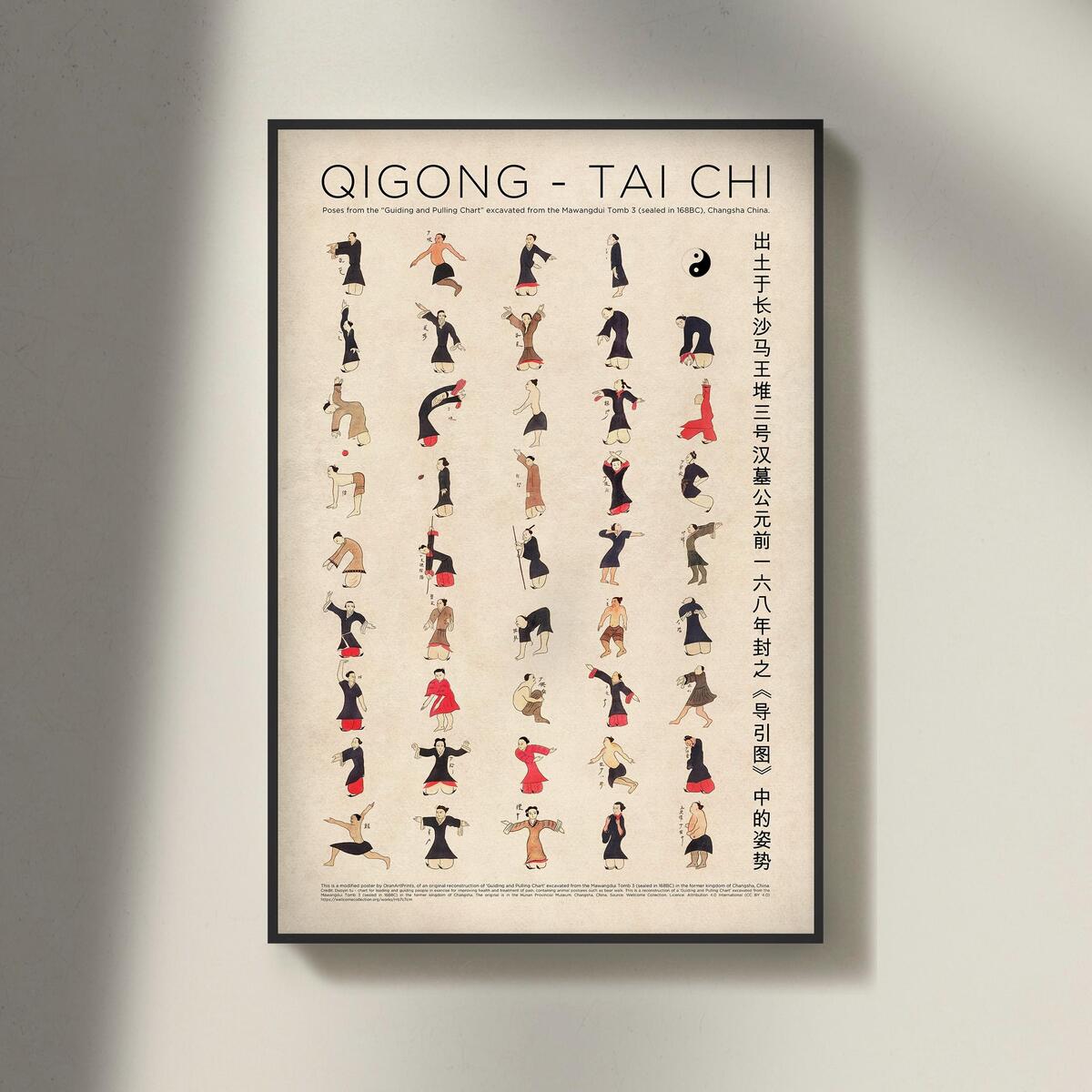 Tai Chi Qigong Poster 168 BC Mawangdui Chart Digital Download Etsy