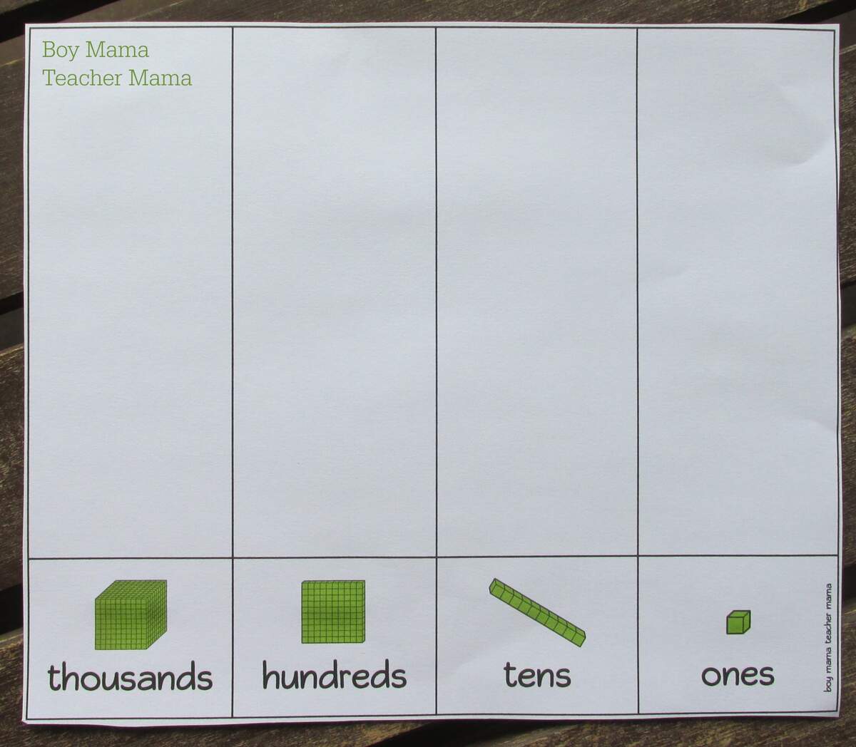 Teacher Mama Place Value Pocket Boy Mama Teacher Mama
