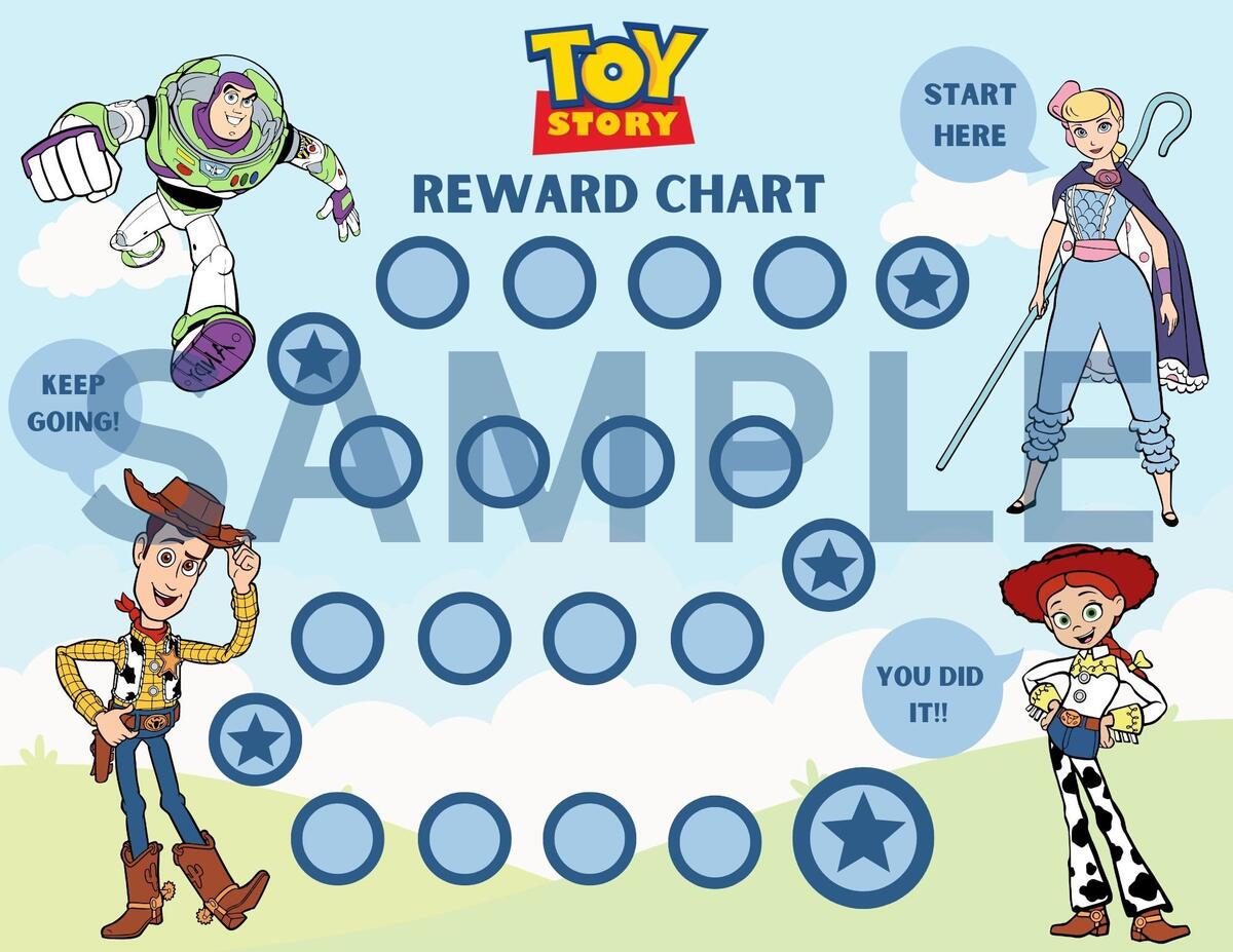 Toy Story Reward Sticker Chart Buzz Lightyear Potty Chart Toilet Training Chart Toddler Sticker Chart Reward Chart Routine Chart Etsy